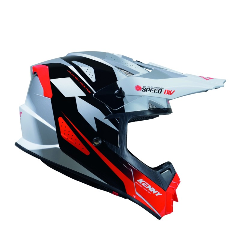 KENNY RACING KASK CROSS/ENDURO TRACK GRAPHIC SPEED BLACK RED KOLOR BIAŁY/CZARNY/CZERWONY ROZMIAR S