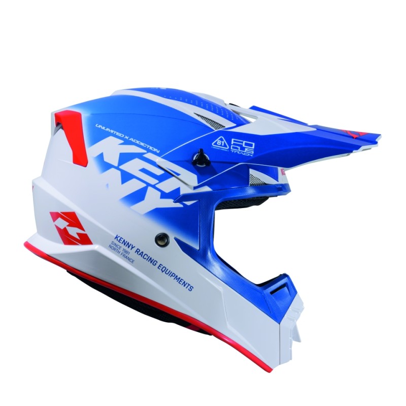KENNY RACING KASK CROSS/ENDURO TRACK GRAPHIC FOCUS PATRIOT BIAŁY/NIEBIESKI/CZERWONY ROZMIAR L