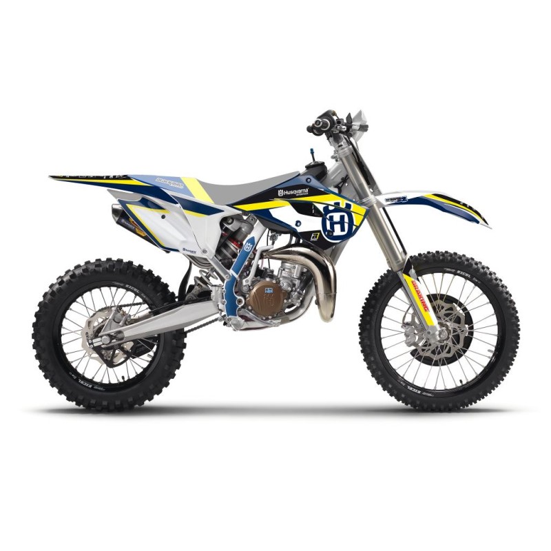 BLACKBIRD Wyprzedaż Komplet Naklejek (Oklein) Husqvarna TC 85 '14-'17 Dream 4 Kolor Niebieski Żółty