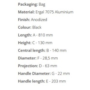 Kierownica aluminiowa Fatbar 28mm wysoka kolor srebrny