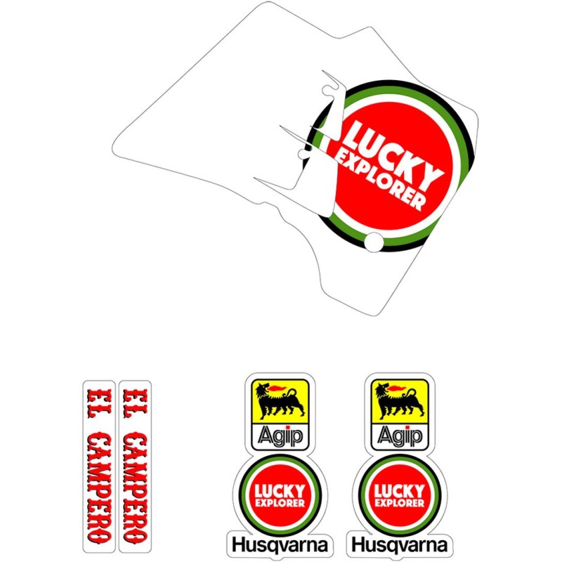 Naklejki Husqvarna TC/TE '91-'94, Replica Team CH Racing '93 - Biały/Czarny