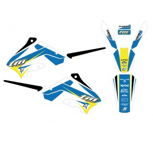 Komplet naklejek Blackbird TM 2T/4T '08-'14 Dream 4 kolory niebieski żółty biały