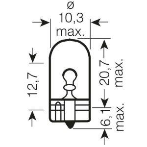 Żarówka OSRAM 12V 5W WY5W W2,1x9,5d Pomarańczowa Kierunkowskaz