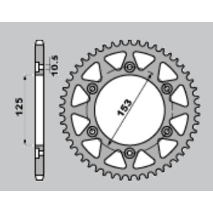 Zębatka tylna aluminiowa 288 46Z Ergal Honda CRF 250 '13-'21, XR 250 R '91-'96, XR 600 R '91-'00, XR 650 L '93-'22 - WYP