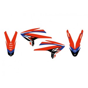 BLACKBIRD KOMPLET NAKLEJEK (OKLEIN) BETA RR 4T '05-'09 DREAM 5 KOLOR CZERWONY CZARNY BIAŁY