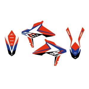 BLACKBIRD KOMPLET NAKLEJEK (OKLEIN) BETA RR 2T/4T '13-'17 DREAM 5 KOLOR POMARAŃCZOWY CZARNY BIAŁY