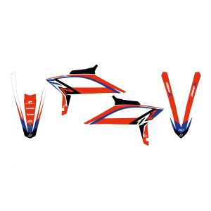 BLACKBIRD KOMPLET NAKLEJEK (OKLEIN) BETA RR 2T/4T '20-'23 DREAM 5 KOLOR CZERWONY BIAŁY CZARNY