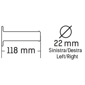 Manetki (Gripy) Scooter Piaggio Style Vespa 50H - Czarny