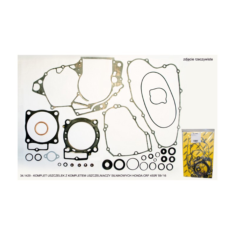 PROX KOMPLET USZCZELEK Z KOMPLETEM USZCZELNIACZY SILNIKOWYCH HONDA CRF 450R '09-'16