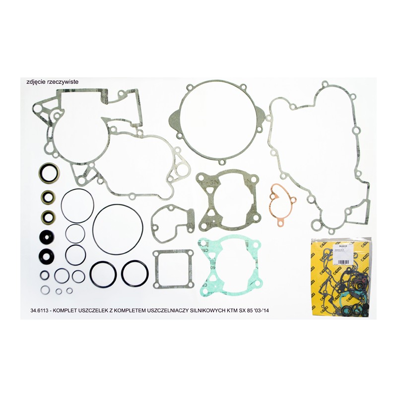 PROX KOMPLET USZCZELEK Z KOMPLETEM USZCZELNIACZY SILNIKOWYCH KTM SX 85 '13-'17, HUSQVARNA TC 85 '14-'17