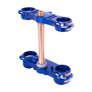 XTRIG PÓŁKI ZAWIESZENIA PRZEDNIEGO ROCS TECH TRIPLE CLAMPS YAMAHA YZ 250F '24-'25; YZ 450F '23-'25 (OFFSET 22MM) KOLOR NIEBI