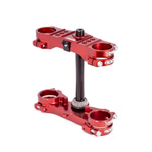 XTRIG PÓŁKI ZAWIESZENIA PRZEDNIEGO ROCS TECH TRIPLE CLAMPS KAWASAKI KX 85 '08-'25 (OFFSET 25MM) KOLOR X-TRX BROWN