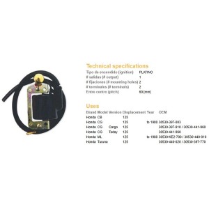 DZE Cewka Zapłonowa Honda CG 125 CB 125 '80 - Sklep Motoryzacyjny Online