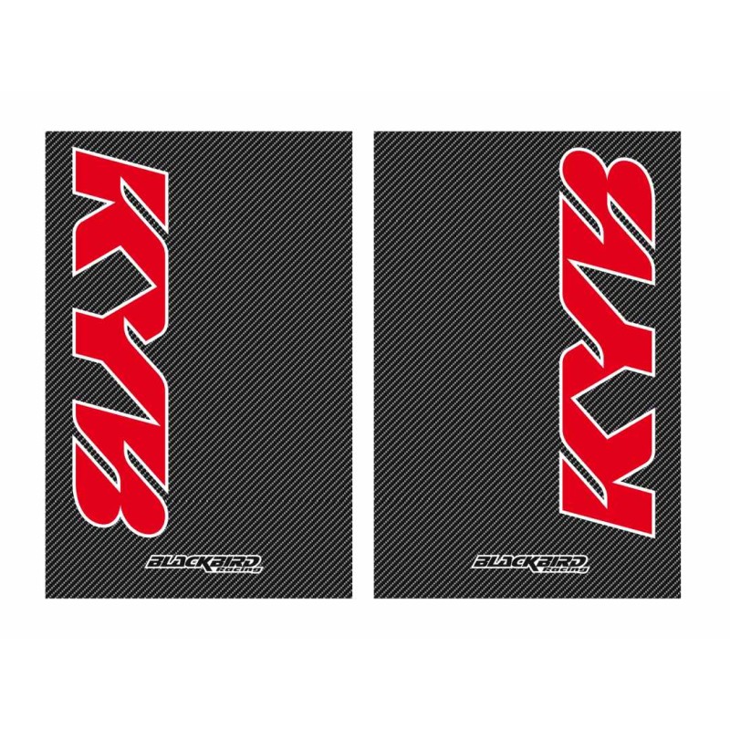 Komplet naklejek na teleskopy Kayaba-Carbon - BLACKBIRD