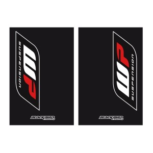 Komplet naklejek na teleskopy White Power czarna 2 szt.