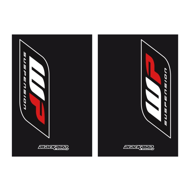 Komplet naklejek na teleskopy White Power czarna 2 szt.