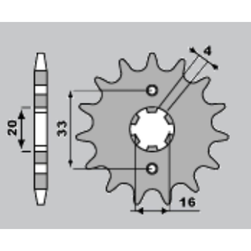 Zębatka przednia z A4240421130 do Kawasaki Z 250, GPZ 500 R, GPZ 600, ZZR 600
