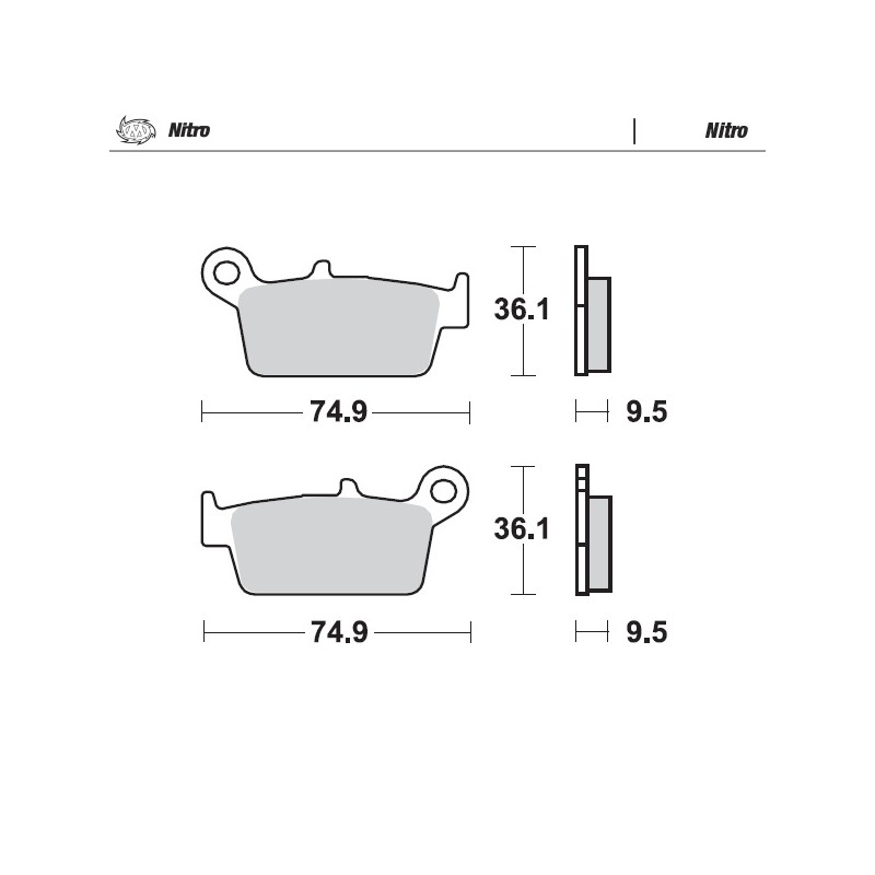 Klocki hamulcowe MOTO-MASTER KH131 Sinter Metal do Hondy CR80/85, CR125/250/500