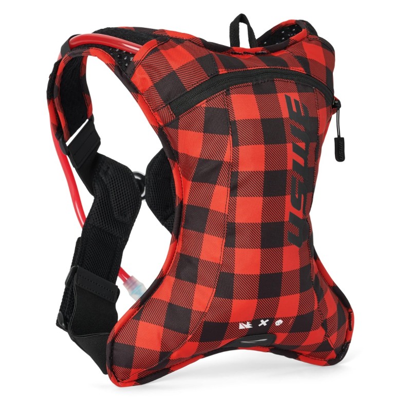 USWE Camel Bag Outlander XC 2 Flannel Czarno-Czerwony 1,5L (2L) - Plecak Moto/Rower