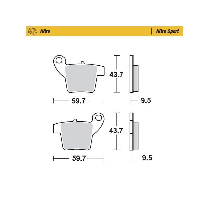 Klocki hamulcowe MOTO-MASTER Nitro Racing Sinter Metal Soft do zacisku KTM SX 65 '20-