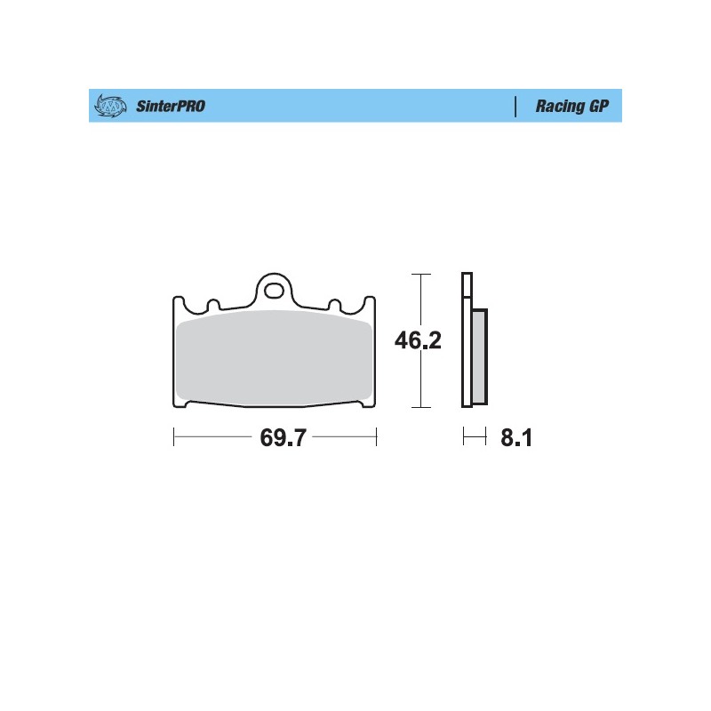 Klocki hamulcowe MOTO-MASTER KH158 Sinter Metal Racing - 12 sztuk