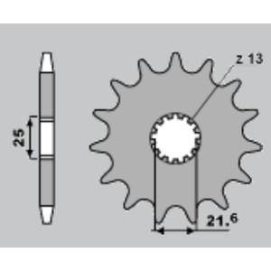 GROSSKOPF WYPRZEDAŻ ZĘBATKA PRZEDNIA 566 17 SUZUKI GSXR 1000 '01-'09, GSXR 1300, TL 1000