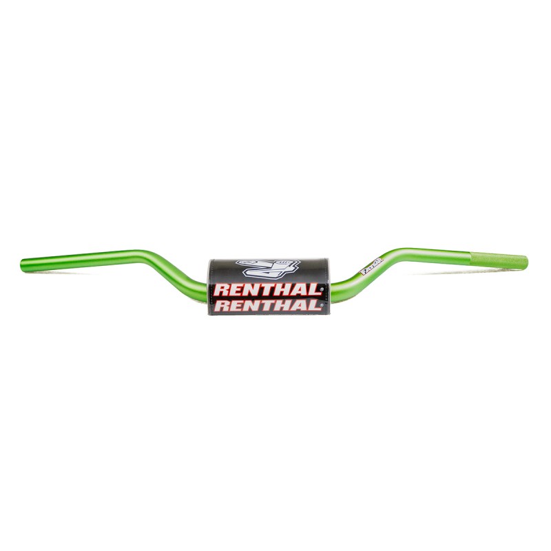 Renthal Kierownica 1,1/8 cala (28,6mm) MX Fatbar Handlebar RC Wysoka High Green Kolor Zielony z Gąbką