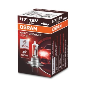 OSRAM ŻARÓWKA H7 12V 55W PX26D NIGHT BREAKER SILVER (+100%)