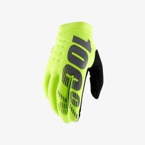 100 procent rękawice cross/enduro brisker softshell kolor żółty fluo rozmiar m