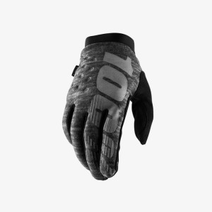 100 procent rękawice cross/enduro brisker softshell kolor szary/czarny rozmiar l