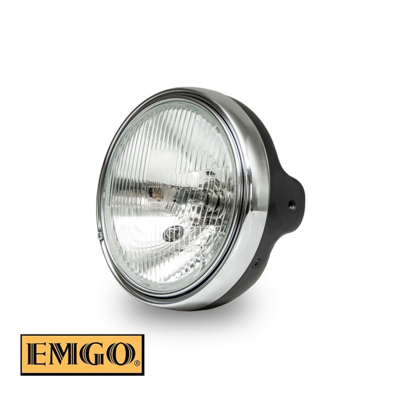 EMGO REFLEKTOR / LAMPA UNIWERSALNA H4 CZARNA - WZÓR KAWASAKI MODEL