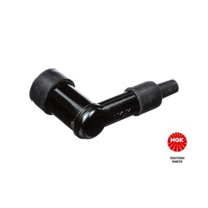 Fajka na świecę ebonitowa kątowa (90) z nakrętką kolor czarny (nr 6902)