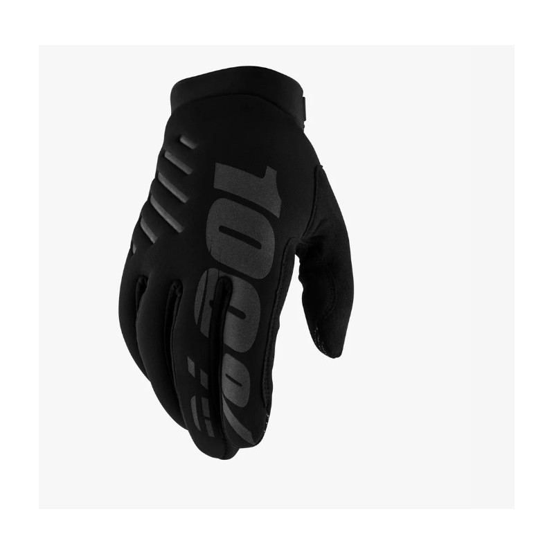 Rękawice Cross/Enduro Brisker Softshell czarno-szare rozmiar L