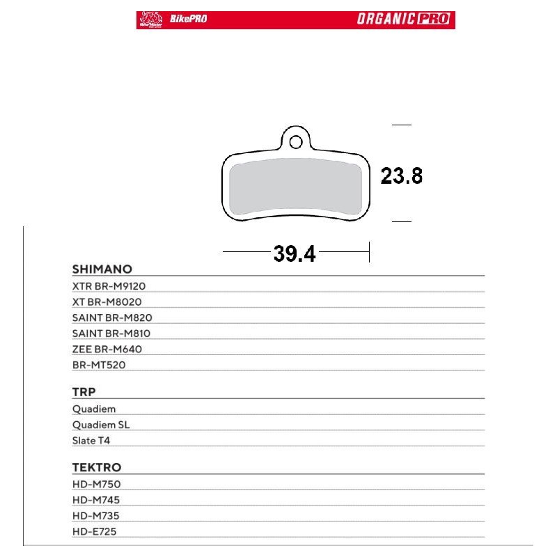 Klocki hamulcowe rowerowe MOTO-MASTER Bike Pro - wyprzedaż!