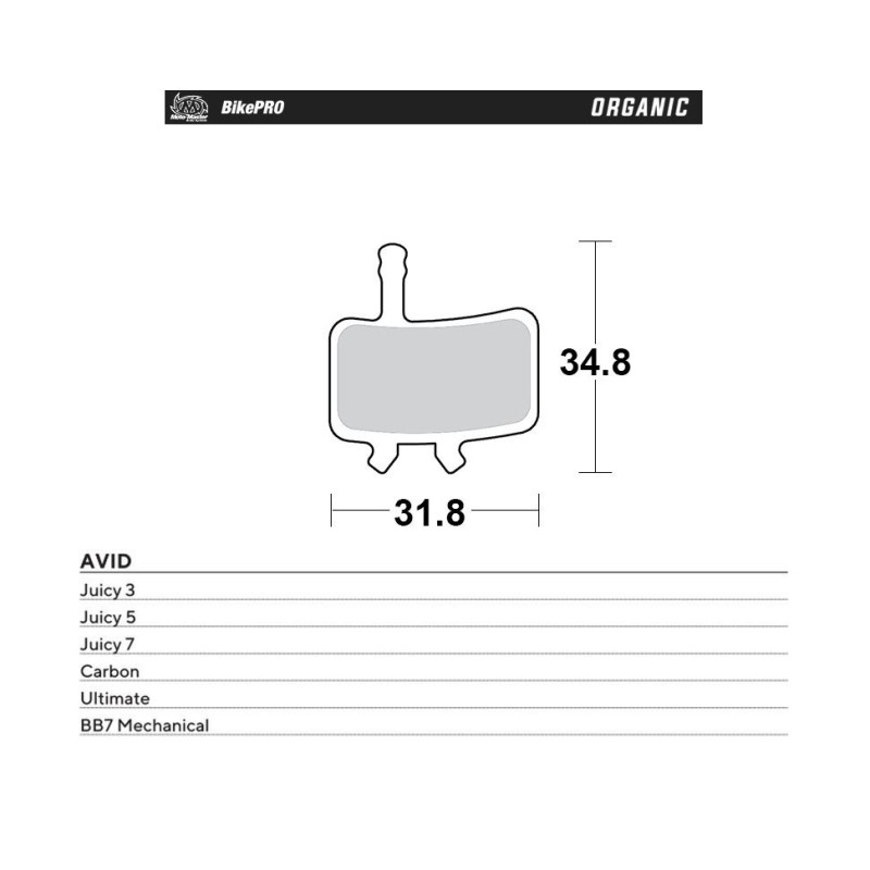 Klocki hamulcowe rowerowe MOTO-MASTER BIKE PRO - wyprzedaż, pasujące do Avid Juicy 3/5/7, Carbon, Ultimate