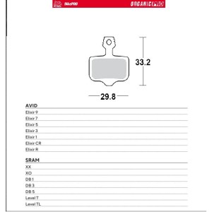 Klocki hamulcowe rowerowe MOTO-MASTER do Avid Elixir i SRAM X