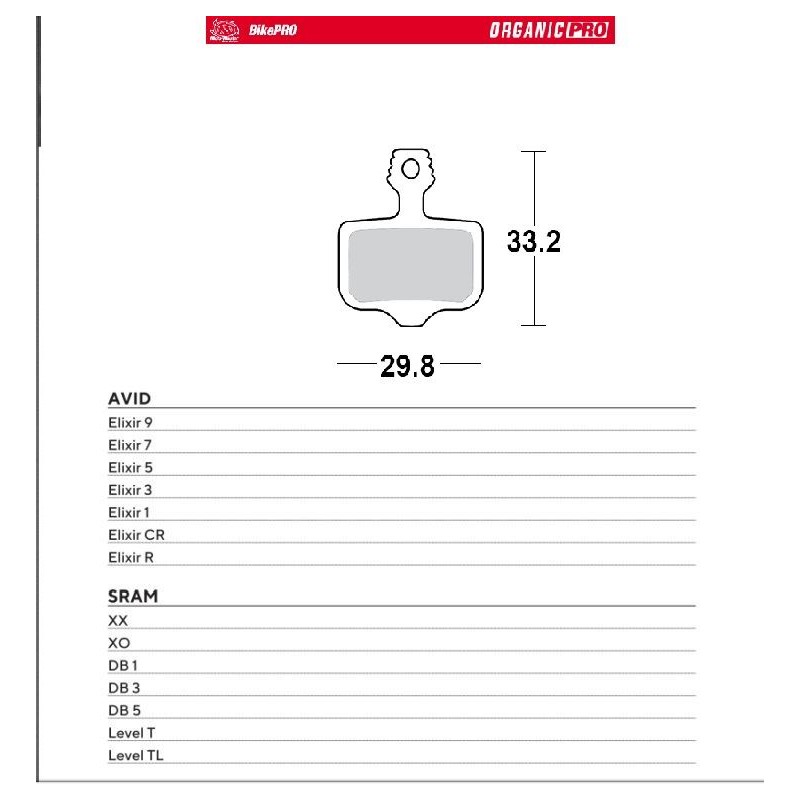 Klocki hamulcowe rowerowe MOTO-MASTER do Avid Elixir i SRAM X