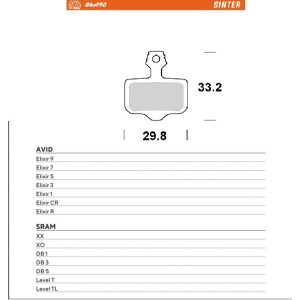 Klocki hamulcowe rowerowe MOTO-MASTER Bike Pro - pasujące do Avid Elixir 9 / 7 / 5 / 3 / 1 / CR / R