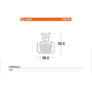 Klocki hamulcowe rowerowe MOTO-MASTER Bike Pro - wyprzedaż, sinter metaliczne, pasujące do Formula Oro