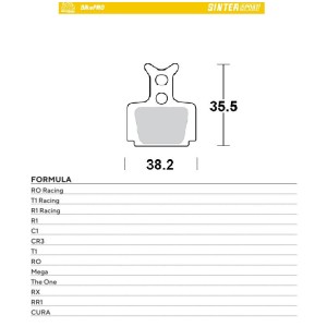 Klocki hamulcowe rowerowe MOTO-MASTER Sinter Sport Metalliczne