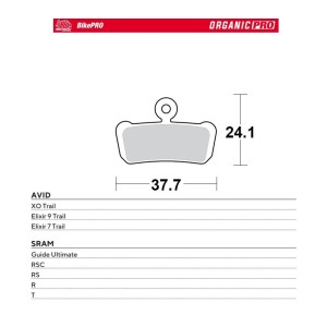 Klocki hamulcowe rowerowe MOTO-MASTER Bike Pro do Avid XO Trail, Elixir 9 Trail, Elixir 7 Trail