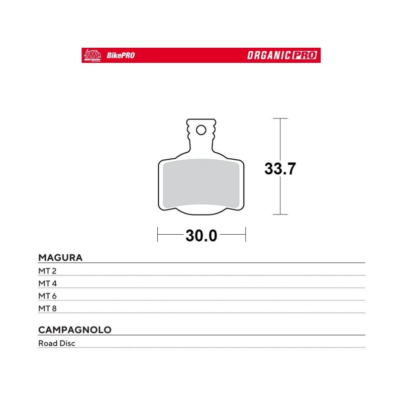 Klocki hamulcowe rowerowe MOTO-MASTER Bike Pro - pasują do Magura MT i Campagnolo Road