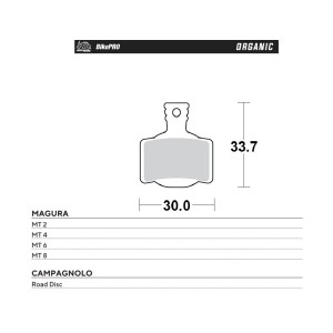 Klocki hamulcowe rowerowe MOTO-MASTER Bike Pro - pasujące do Magura MT i Campagnolo Road