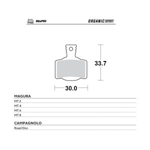 Klocki hamulcowe rowerowe MOTO-MASTER Bike Pro do Magura MT 2, MT 4, MT 6, MT 8, Campagnolo RO