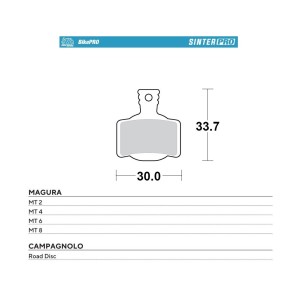 Klocki hamulcowe rowerowe MOTO-MASTER BIKE PRO do Magura MT 2/4/6/8, Campagnolo
