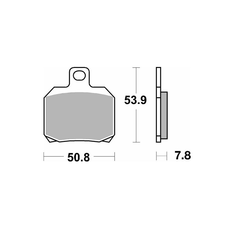 Klocki hamulcowe SBS KH266 Racing Carbon Tech czarne do Aprilia 1000RSV tył