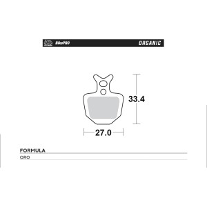 MOTO-MASTER WYPRZEDAŻ BIKE PRO KLOCKI HAMULCOWE ROWEROWE ORGANICZNE PASUJE DO FORMULA ORO