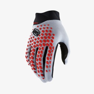 100 PROCENT RĘKAWICE CROSS/ENDURO/MTB GEOMATIC GLOVES GREY/RACER RED KOLOR SZARY/CZERWONY ROZMIAR M