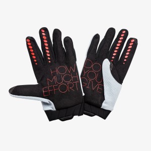 100 PROCENT RĘKAWICE CROSS/ENDURO/MTB GEOMATIC GLOVES GREY/RACER RED KOLOR SZARY/CZERWONY ROZMIAR L