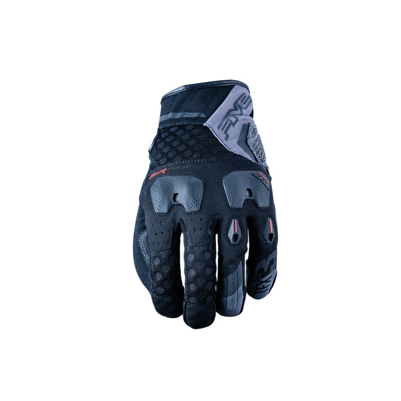 FIVE GLOVES RĘKAWICE SKÓRZANO-TEKSTYLNE TFX3 AIRFLOW KOLOR CZARNY/SZARY ROZMIAR 11 (XL)